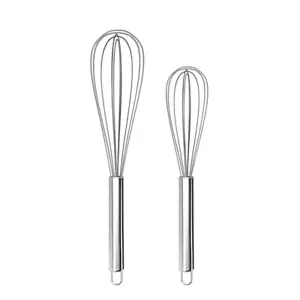 Stainless Steel Egg Whisk 8" 10" 12" Balloon Mixer Beater Kitchen Tool - Picture 1 of 12