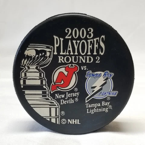 New Jersey Devils vs TB Lightning 2003 Stanley Cup Playoffs Round 2 Puck Cover