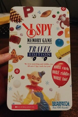 I Spy Memory Game Travel Edition In Tin Scholastic Briarpatch 2002 BPT 6115 - Image 1 of 4