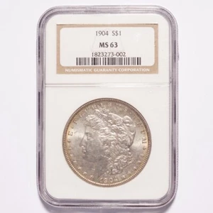 1904 Morgan Silver Dollar NGC MS63 - Picture 1 of 2