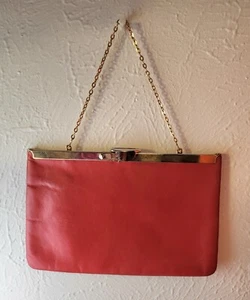 Vintage Etra Red Maroon Burgundy Envelope Clutch Purse Handbag - Picture 1 of 10