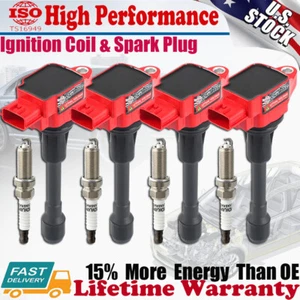 4 paquetes de bujías y bobinas de encendido UF549 para Nissan Altima Sentra rogue versa - Imagen 1 de 17
