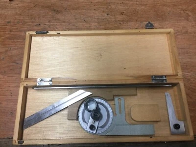 JAPAN MADE TAKACHIO SEIKI BEVEL PROTRACTOR 6 & 12 " BLADES - Image 1 of 3