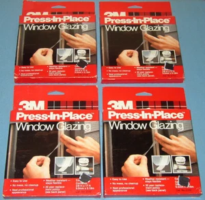 LOT of (4) 3M Press In Place Window Glazing Caulk Glaze Gray 68 Feet New In Box - Picture 1 of 4