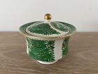 18-19c Green Fitzhugh Round Covered Tureen Veg Bowl Porcelain Chinese Export 