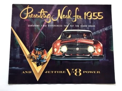 1955 Nash Original Canada Car Sales Brochure - Ambassador Statesman Foto 1 de 3