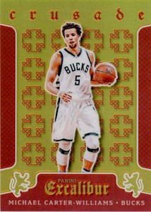 2015-16 Panini Excalibur Crusade Red Bucks Card #12 Michael Carter-Williams /149