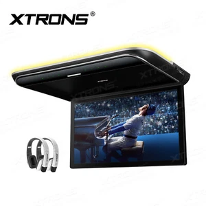 19,5" 1080P Reisebus Bus Dachmontage Overhead Flip Down Monitor HDMI USB Headsets - Bild 1 von 9