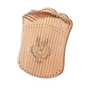 17 String Lyre Harp Portable Solid Beech Wood Harp String Musical F3P3 - Picture 1 of 11