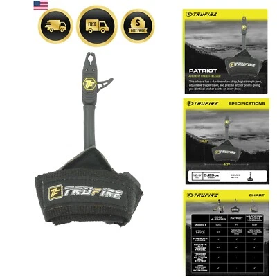 Archery Bow Release Adjustable Wrist Strap Ambidextrous Steel Trigger - Image 1 of 4