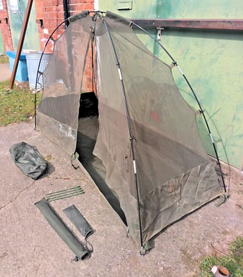 NATO Ex British Military Army Cot Mounted Mosquito Net Tent Camp Bed Insect Mesh - Image 1 of 4