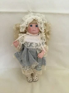 Vintage Angel Locke Doll - #111 - 8” - Porcelain Face - Blonde Curls - Picture 1 of 3