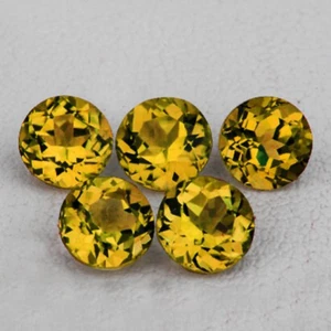 3.30 mm 5 pieces Round Natural Golden Yellow Mali Garnet {Flawless- VVS} - Picture 1 of 2