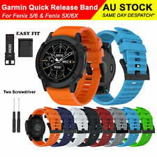 Garmin Fenix 5 6 5X 6X Smart Watch Band Soft Silicone Replacement Strap QuickFit