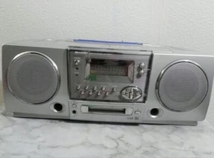 SHARP MD-FS503 MD/CD system cassette deck silver with accessories tested Used - Picture 1 of 20