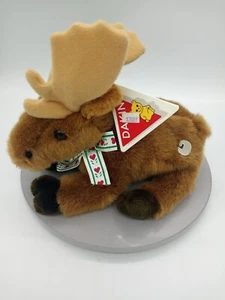 VTG 1990 Dakin Musical Plush Reindeer Joy to the World #15-3720 Moose Tags - Picture 1 of 8