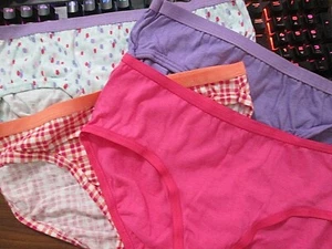 New Hanes,Fruit Loom Etc ❤️ Size 12 ❤️ Girls' Bikini Briefs 4 Pk Choice of Group - Picture 1 of 219