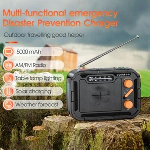 Solar Hand Crank Powered Camping Light Outdoor USB Char DE I8P7 - Picture 1 of 12