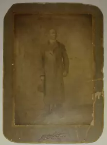 1880er SCHRANKKARTE Foto - SCHÖNER AFRIKANISCHER AMERIKANISCHER MANN von Louis Blaul, Philly - Bild 1 von 4