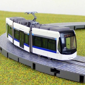 Motorised N Gauge 3 Section Blue and White Articulated Tram - Light Rail BNIB - Picture 1 of 11