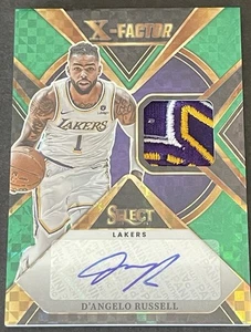 D’ANGELO RUSSELL 2023-24 SELECT X-FACTOR GREEN PRIZM JUMBO PATCH LOGO SSP /5 🔥 - Picture 1 of 2