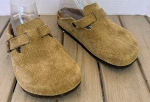 Birkenstock Taupe Tan Sand Suede Boston Shoes Women’s Size  36  Soft Footbed - Picture 1 of 7