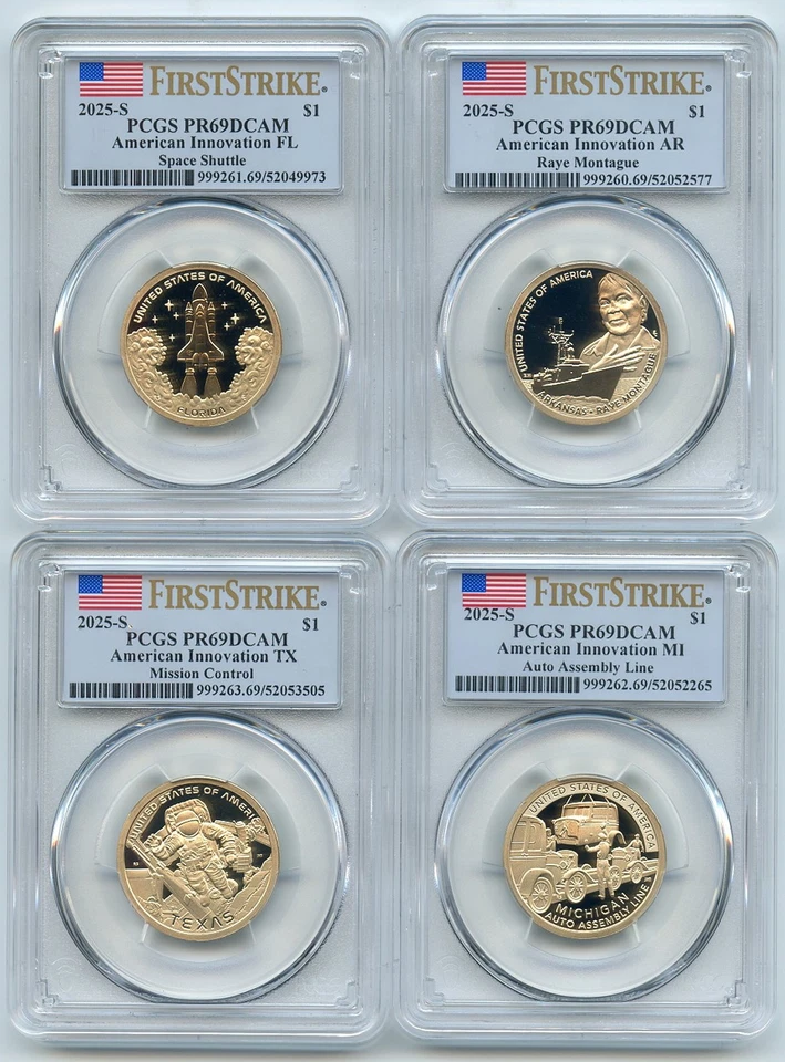 2025 S $1 American Innovation Dollar Set PCGS PR69DCAM First Strike - Image 1 of 1
