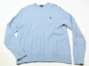 Brooks Brothers 346 Zopfmuster Pullover Herren XL Blau Wolle Langarm Pulli - Bild 1 von 11