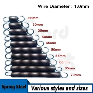With Hook Extension Tension Spring Wire Springs Steel Various Sizes Dia 1.0mm - Picture 1 of 2