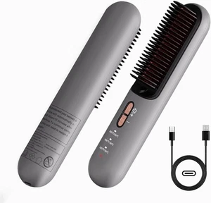 Cepillo/peine plancha de pelo Anion inalámbrico portátil inalámbrico iones negativos - Imagen 1 de 9