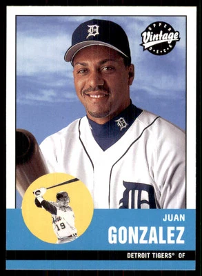 2001 Upper Deck Vintage #118 Juan Gonzalez Detroit Tigers - Image 1 of 2