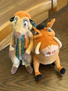 Disney Lion King 30th Anniversary Colorful Timon Pumbaa Plush - Picture 1 of 7