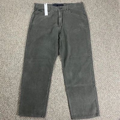 Calvin Klein Jeans Mens Corduroy Pants 38x31 Gray Relaxed Straight Cotton NWT - Image 1 of 4