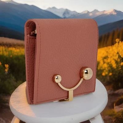 AUTÉNTICA NUEVA CON ETIQUETAS Cartera Biford Strathberry Para Mujer Media Luna Cuero Guijarro En Siena Foto 1 de 4