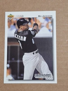 1992 BO JACKSON UPPER DECK BASEBALL CARD #555 WHITE SOX KC ROYALS RAIDERS AUBURN - Picture 1 of 2