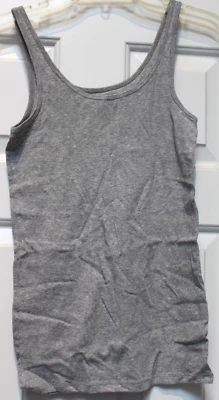 Camiseta sin mangas acanalada suave con cuello redondo para niñas, hueco, gris, nueva con etiquetas Foto 1 de 2