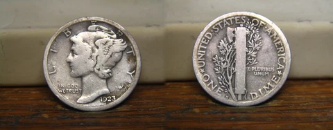 1923-S MERCURY WINGED LIBERTY SILVER DIME 1923S US COIN Cover