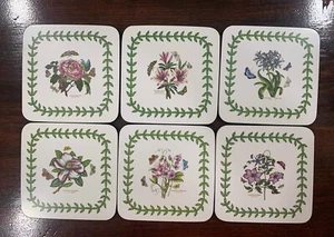 Pimpernel Botanic Garden Collection Cork-Backed Board Coasters, 4 in - Set of 6 - Picture 1 of 8
