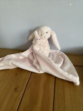 Little Jellycat London Pink Bashful Bunny Rabbit Comforter Blanket Plush Soft
