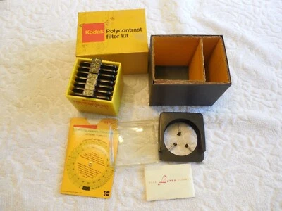 Vintage 1964 Kodak Polycontrast Filter Kit Model A 7 Filters Holder Original Box - Image 1 of 4