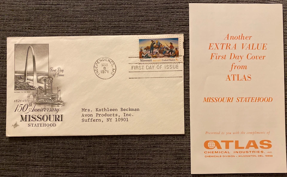Sc 1426 Missouri ArtCraft variety SEV#1 FDC Atlas Chemical commercial FDC - VF - Image 1 of 1