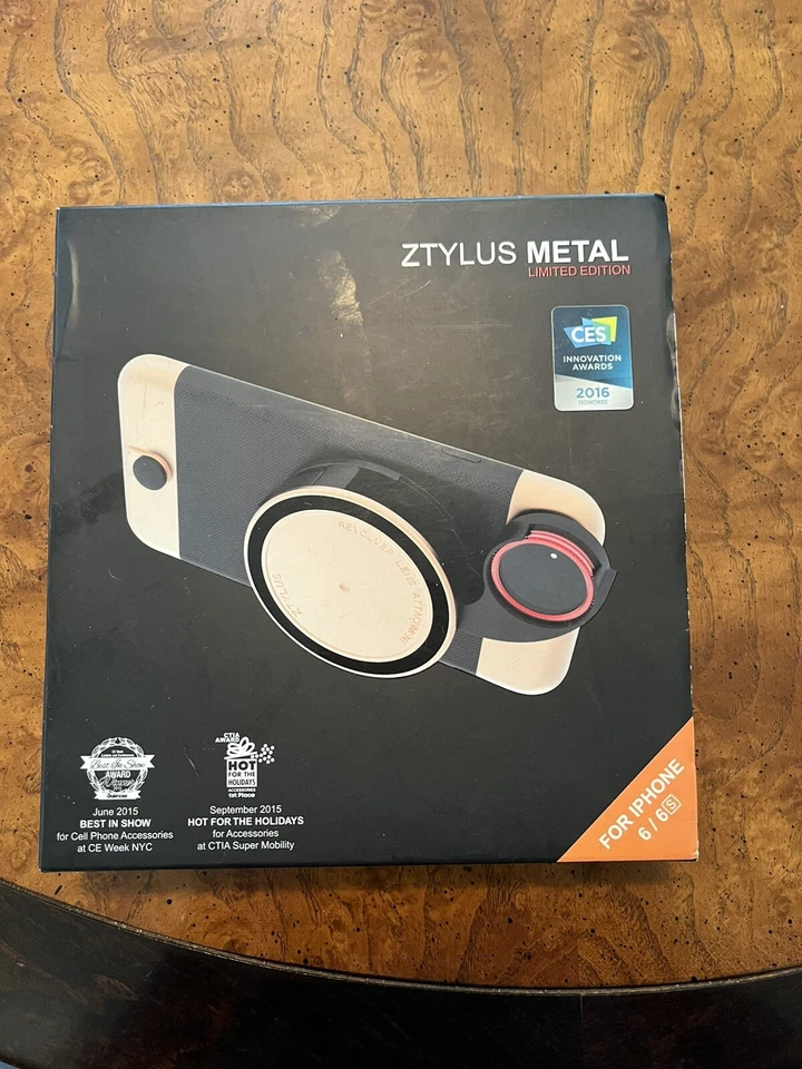 Capa revólver Ztylus limitada para Apple iPhone 6 6S ouro rosa + acessório de lente - Imagem 1 de 4