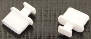 Schutz Stecker (Staub/Schmutz) für USB C-Buchse, mit Griff, weiß, 2 Stück - Bild 1 von 3