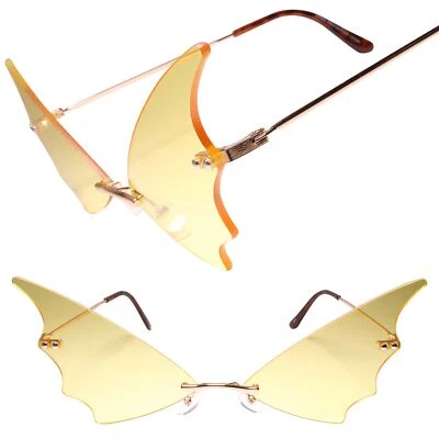 Бабочка крылья уникальный Funky вечеринки рейв фестиваль костюм желтые линзы солнцезащитные очки - Изображение 1 из 3