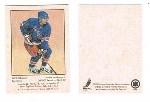 2002-03 ALEX KOVALEV PARKHURST RETRO MINI SERIES BLANK BACK #4 RANGERS