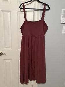 Plus Size Torrid Midi Dress 5X Adjustable Straps, Lined, Mauve - Picture 1 of 11