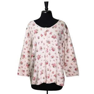Ralph Lauren Women Cardigan Floral Crochet Stretch Button Cottagecore Sweater 2X - Picture 1 of 9