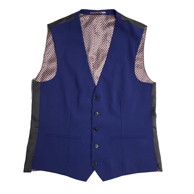Next Blue 2 Pocket Smart Formal Waistcoat UK Men's M 38" - Image 1 of 4