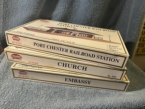 (3) Model Power HO scale Port Chester Railroad Station-Embassy-Church NIB's (kk) - Picture 1 of 4