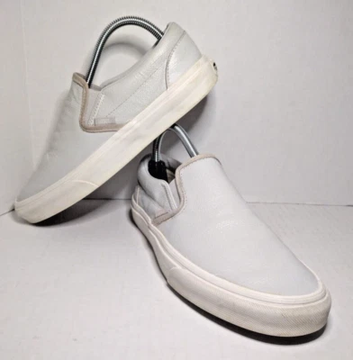 Zapatos sin cordones clásicos de cuero gris claro VANS M 7 W 8,5 unisex Foto 1 de 4